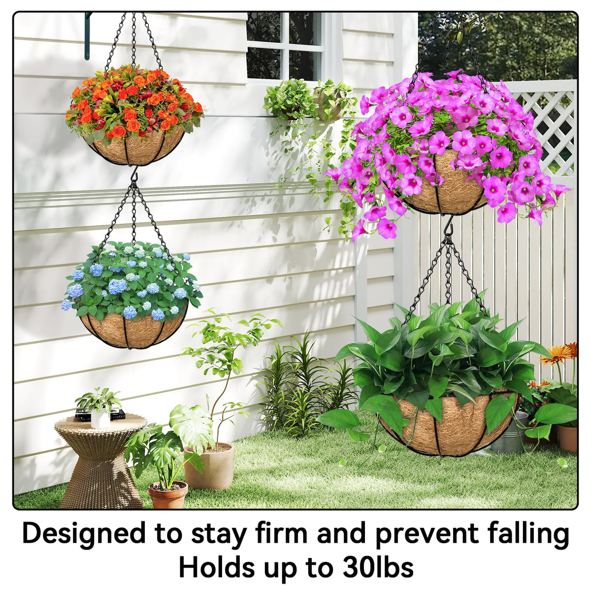 ZeeDix adjustable-length chain in action for different pot heights