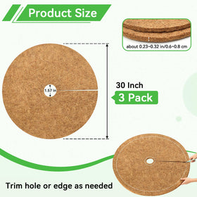 ZeeDix coconut fiber mulch ring on a plant root promotes air circulation and moisture balance.