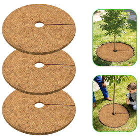 ZeeDix coconut mulch ring for 24-inch trees offering weed suppression and tidier beds.