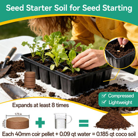 ZeeDix coco coir pellets expanding in water into fluffy potting soil