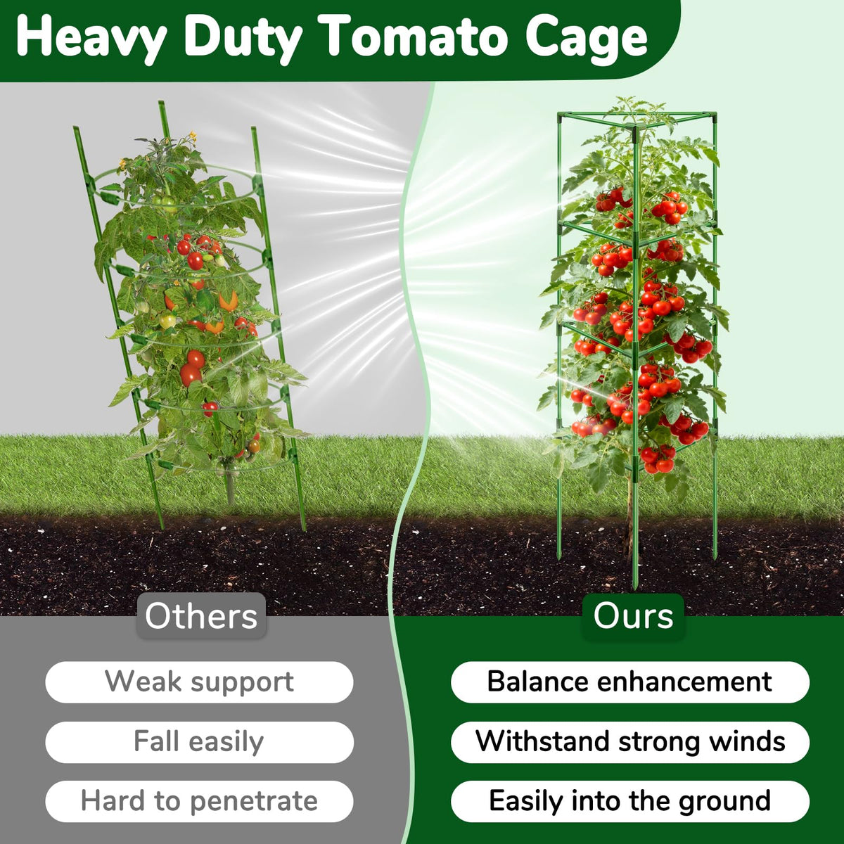 ZeeDix heavy-duty triangular trellis providing strong support for heavy fruit.
