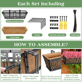 ZeeDix large capacity planter box for flowers and herbs