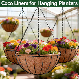 ZeeDix versatile coconut liner suitable for flowers, vegetables, and decorative displays.