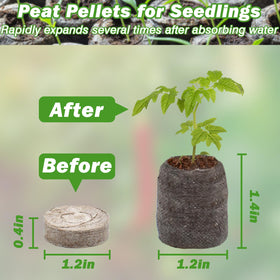 ZeeDix net bag compressed nursery block showing expansion after watering for vibrant seedlings.