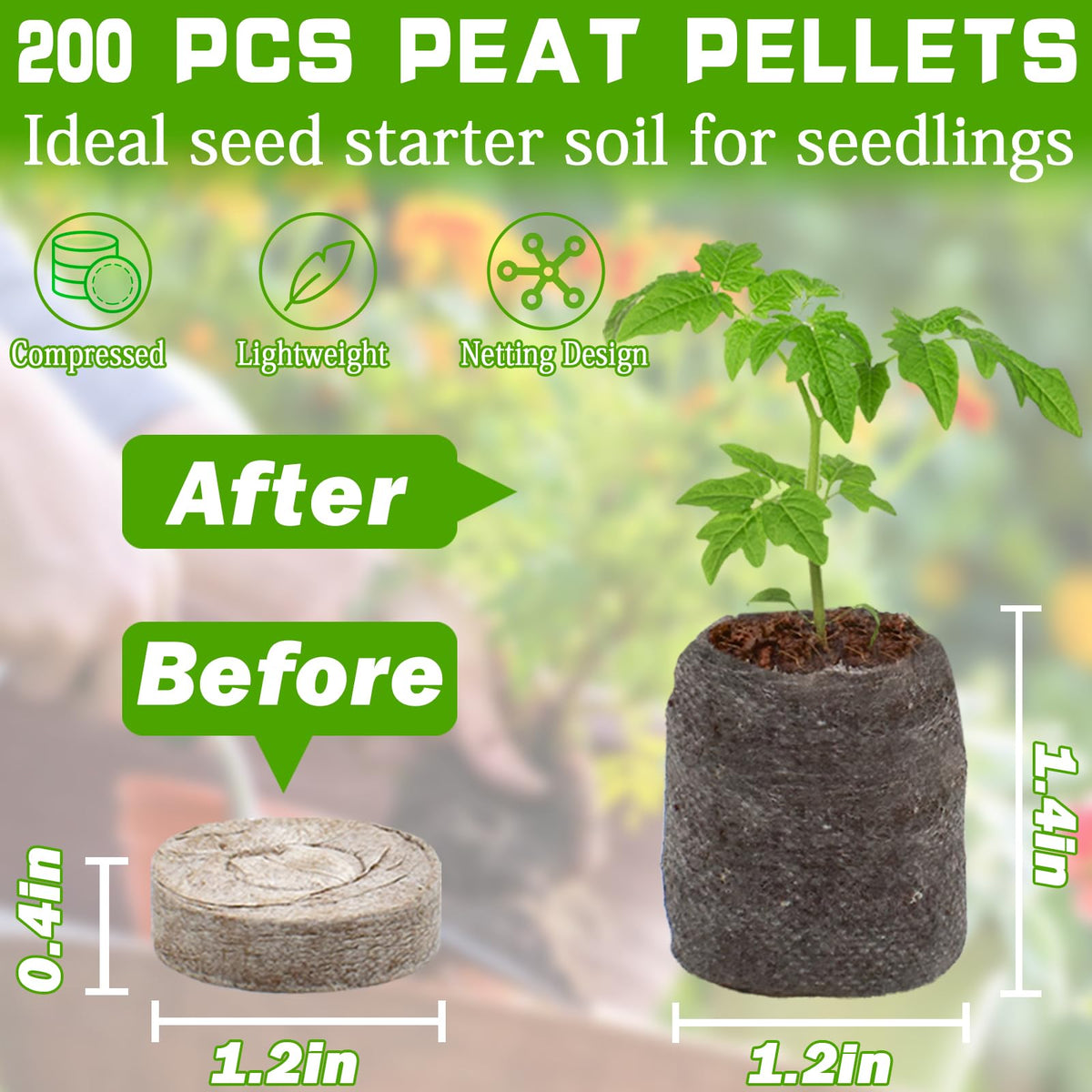 ZeeDix net-covered seed starter pod stays intact during transport