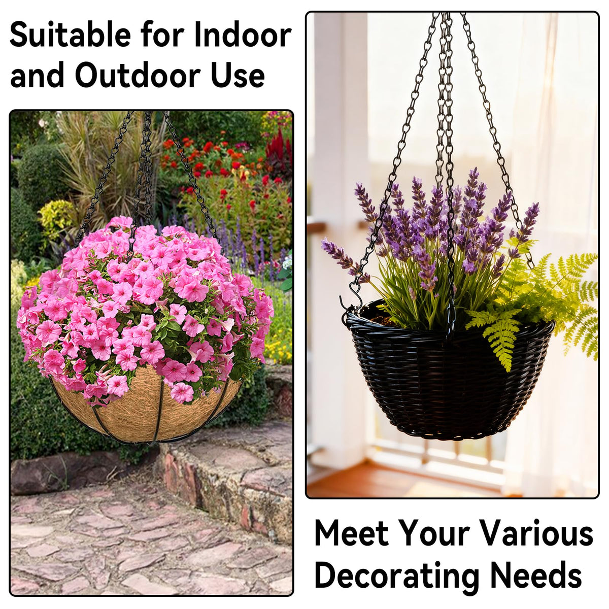ZeeDix outdoor balcony garden setup with durable hanging chain.