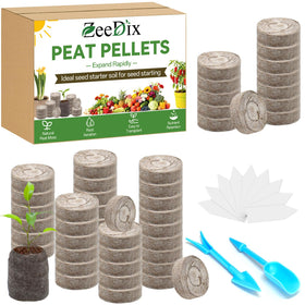 ZeeDix 40mm peat pellets seed starter ready for germination and easy transplant.