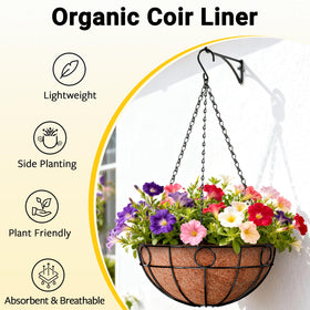 ZeeDix rust-resistant chains securely hang baskets in all weather