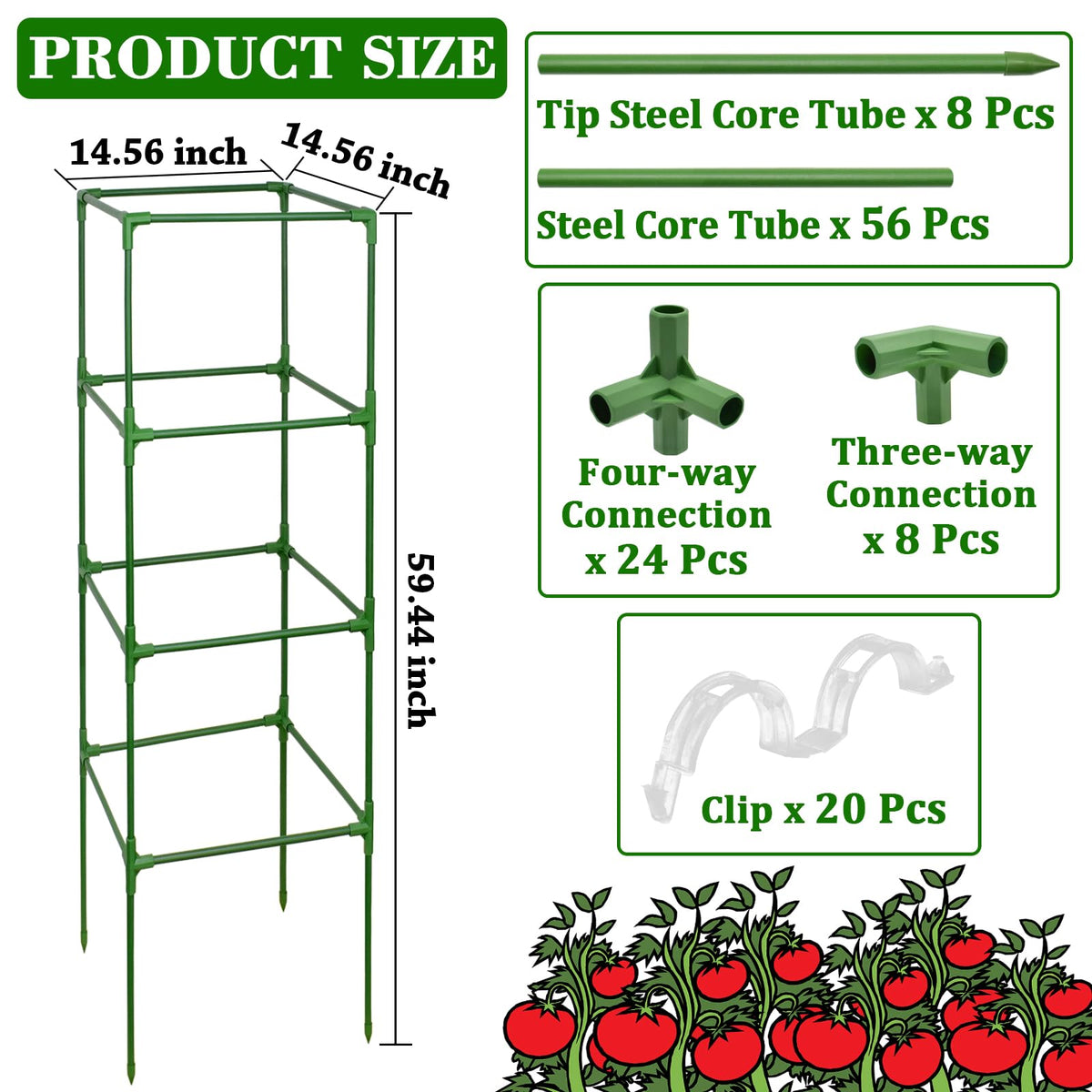 ZeeDix triangular base trellis stabilizing climbing plants in garden bed
