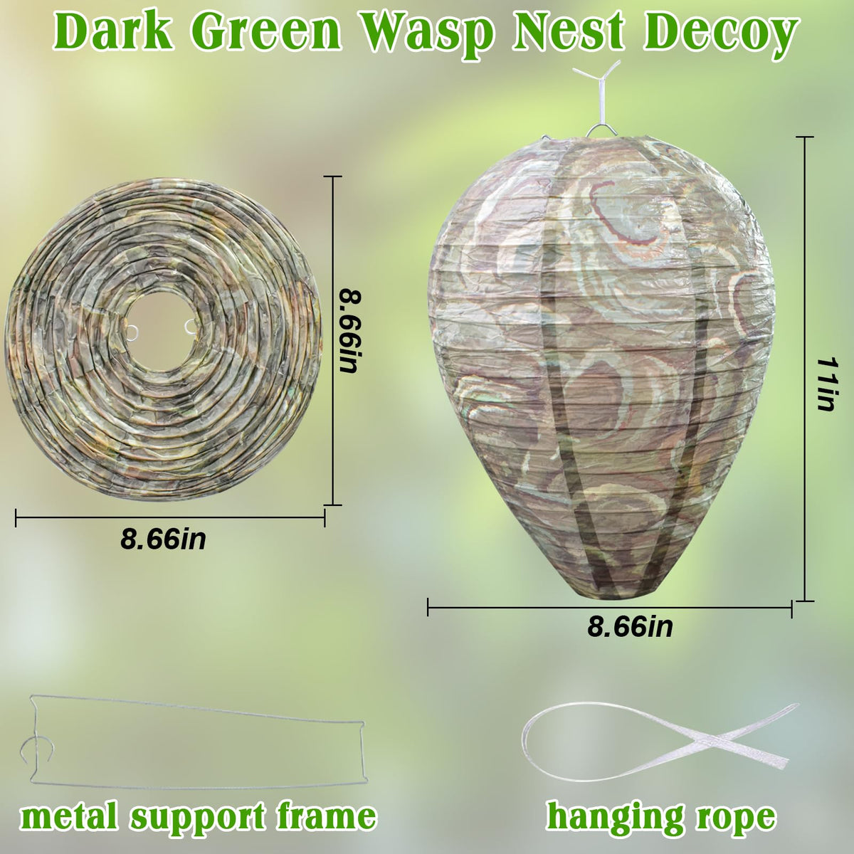 ZeeDix Wasp Nest Decoy under eaves to protect terraces.