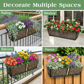 ZeeDix weather resistant black metal frame on planters