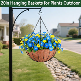 ZeeDix 4-pack coco liners for versatile planter decor and gardening