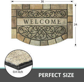 Zeeinx mat features grooved absorption for moisture and dirt at entryways.