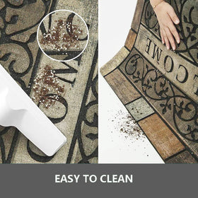 Zeeinx wide 24x36 mat fits large front doors and patios for wide coverage.
