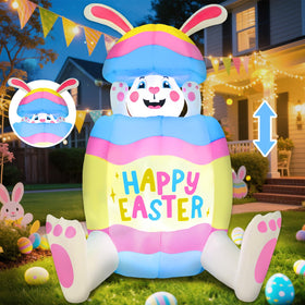 Zeepair Easter inflatable bunny pop-up for eye-catching outdoor display