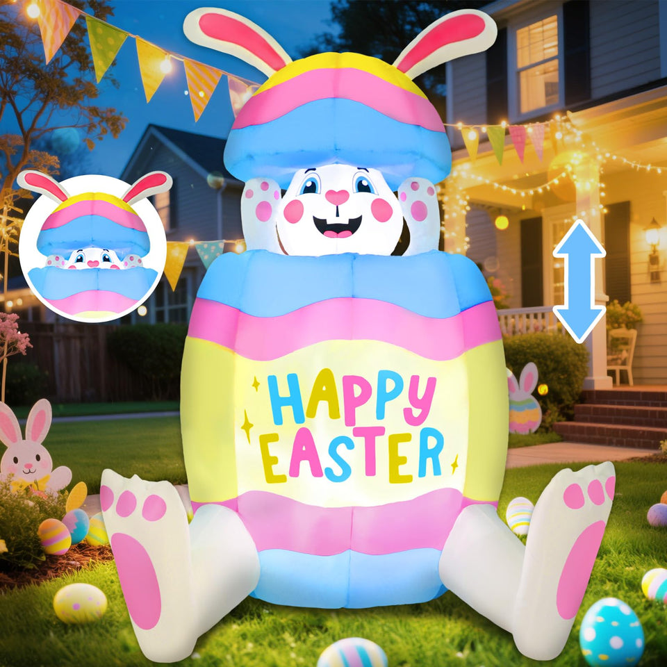 Zeepair Easter inflatable bunny pop-up for eye-catching outdoor display