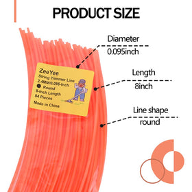 ZeeYee co-polymer-trimmer-line emphasizes durability for tough weeds.