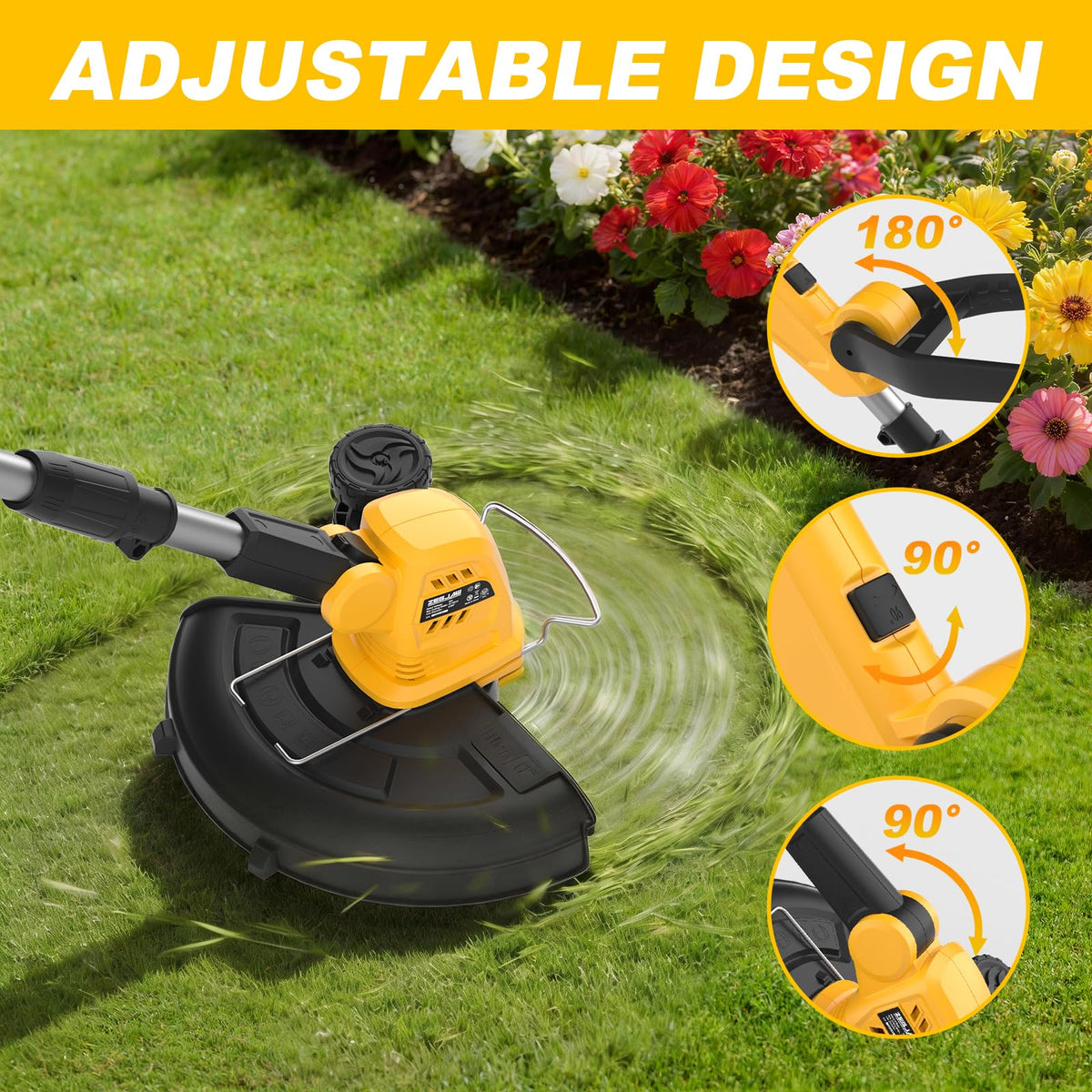 ZEGJAW 180-degree swivel handle for comfortable control