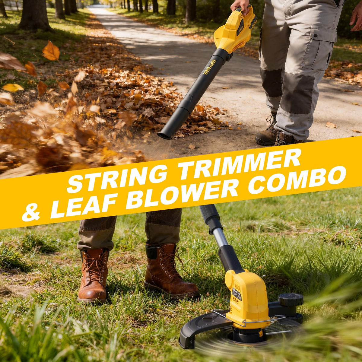 ZEGJAW dual-speed leaf blower shows CFM and mph control for versatile outdoor cleanup
