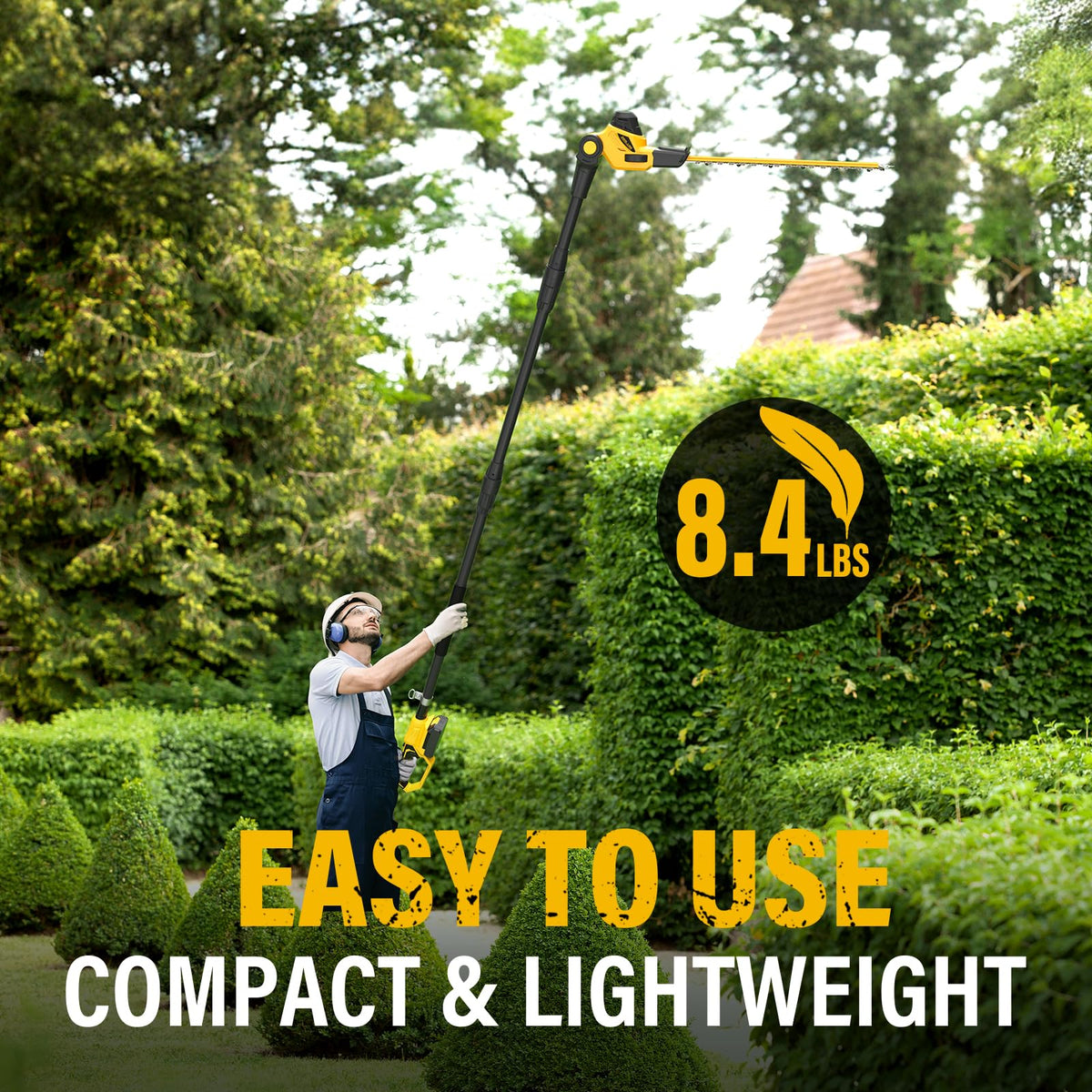 ZEGJAW 18-inch blade delivers clean, efficient hedge trimming.
