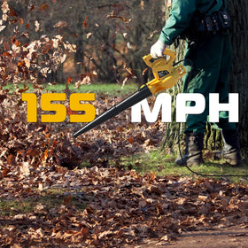 ZEGJAW leaf blower 7-amp corded power for steady yard cleaning.