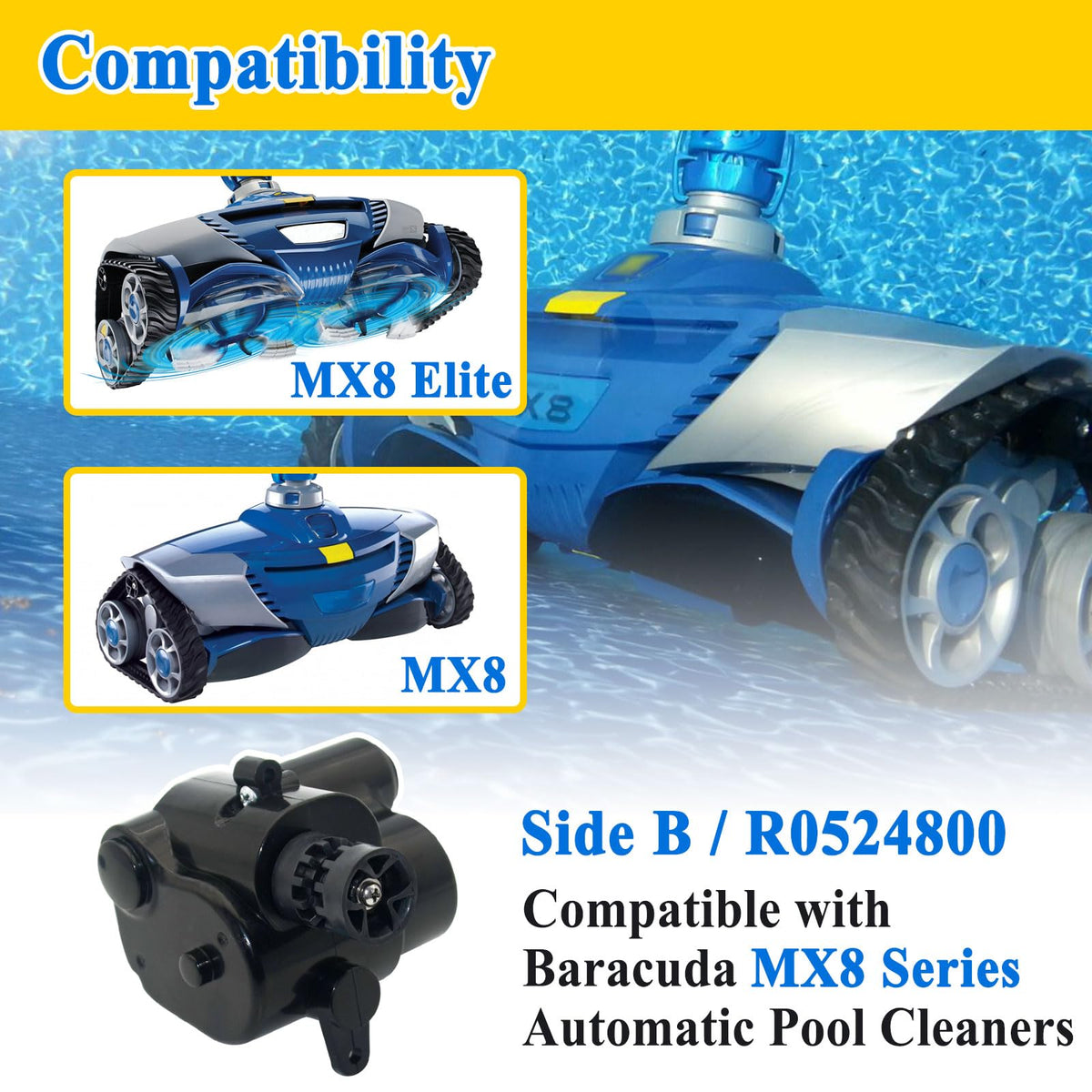 Zeiboat in-ground pool cleaner component ready for use after swap.