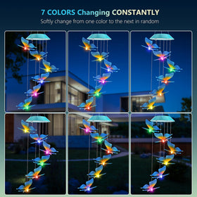 Zeiliuled hanging butterfly wind chimes easily adorn porches, trees, and windows