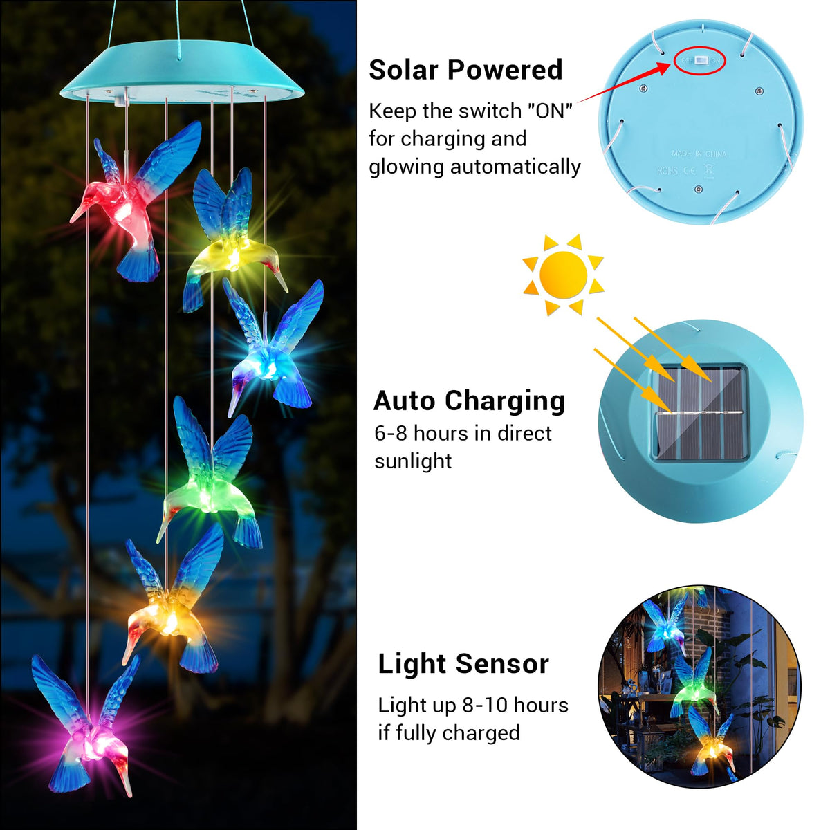 Zeiliuled IP65 waterproof solar lights for all-weather outdoor decor