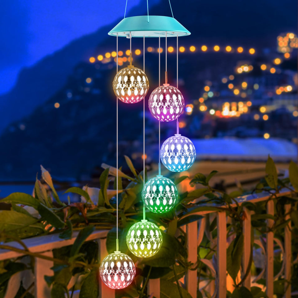 Zeiliuled Solar Moroccan ball color-change glow enhances outdoor ambiance.