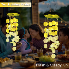 Zeiliuled Solar Shell Wind Chimes brighten window displays with a gentle glow.