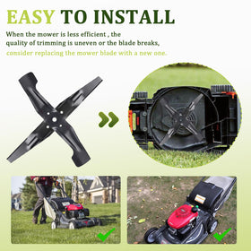 Zejoot black-coated blades resilience for longer mowing sessions.