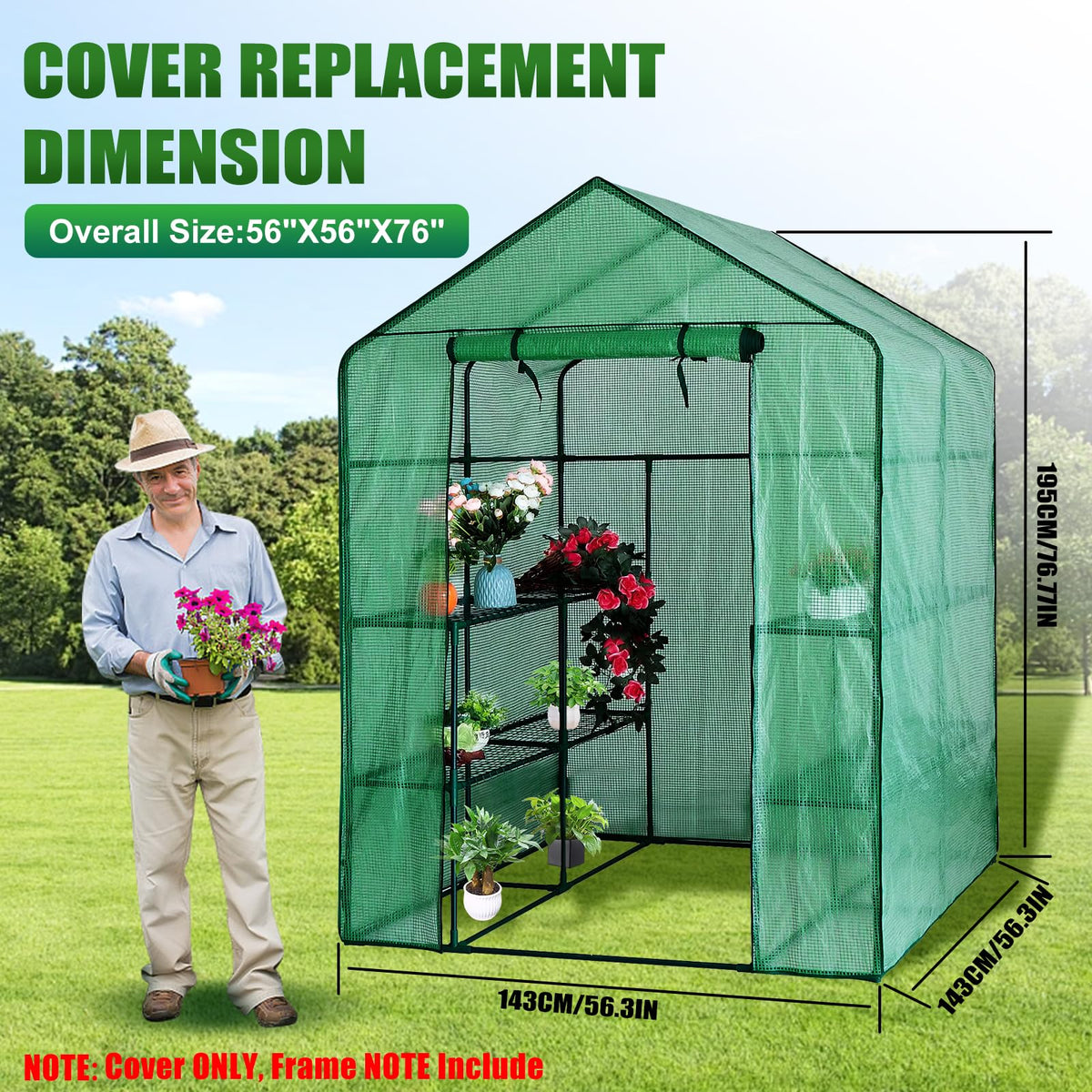 Zejoot greenhouse cover waterproof material protecting plants from rain and frost.