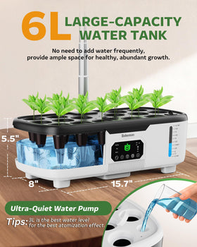 Zekeson LCD touch panel offers quick, one-touch garden control.