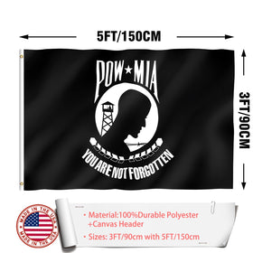 ZEKVY Pow Flag 3x5 ideal for walls or poles in homes, offices, schools, and public spaces