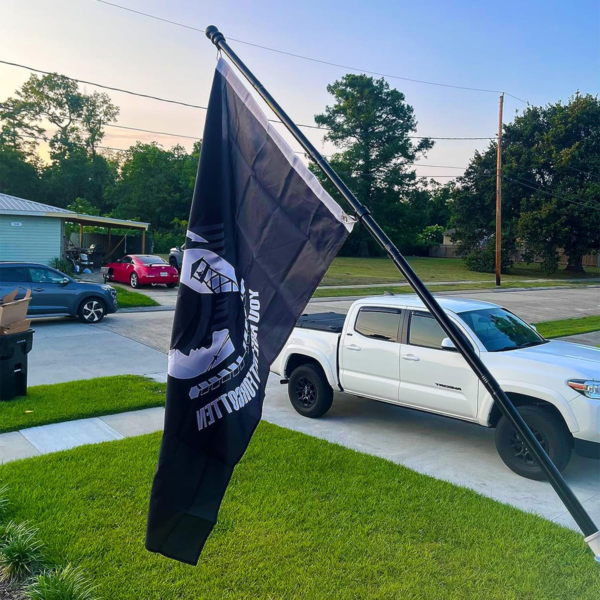 ZEKVY Pow Flag 3x5 outdoor double-sided design ensures messages read from both sides