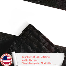 ZEKVY Pow Flag 3x5 heavy-duty canvas header and reinforced stitching for durability