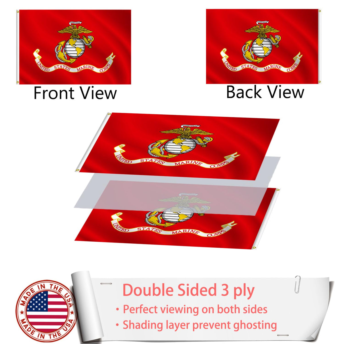 ZEKVY USMC flag made in USA reflects authentic craftsmanship you can trust.
