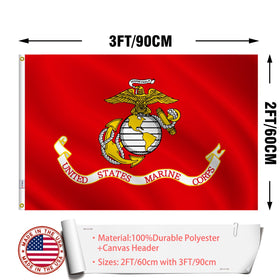 ZEKVY USMC flag three-layer blackout improves legibility on both sides.