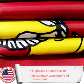 ZEKVY USMC flag three-layer design with blackout center for dual readability.