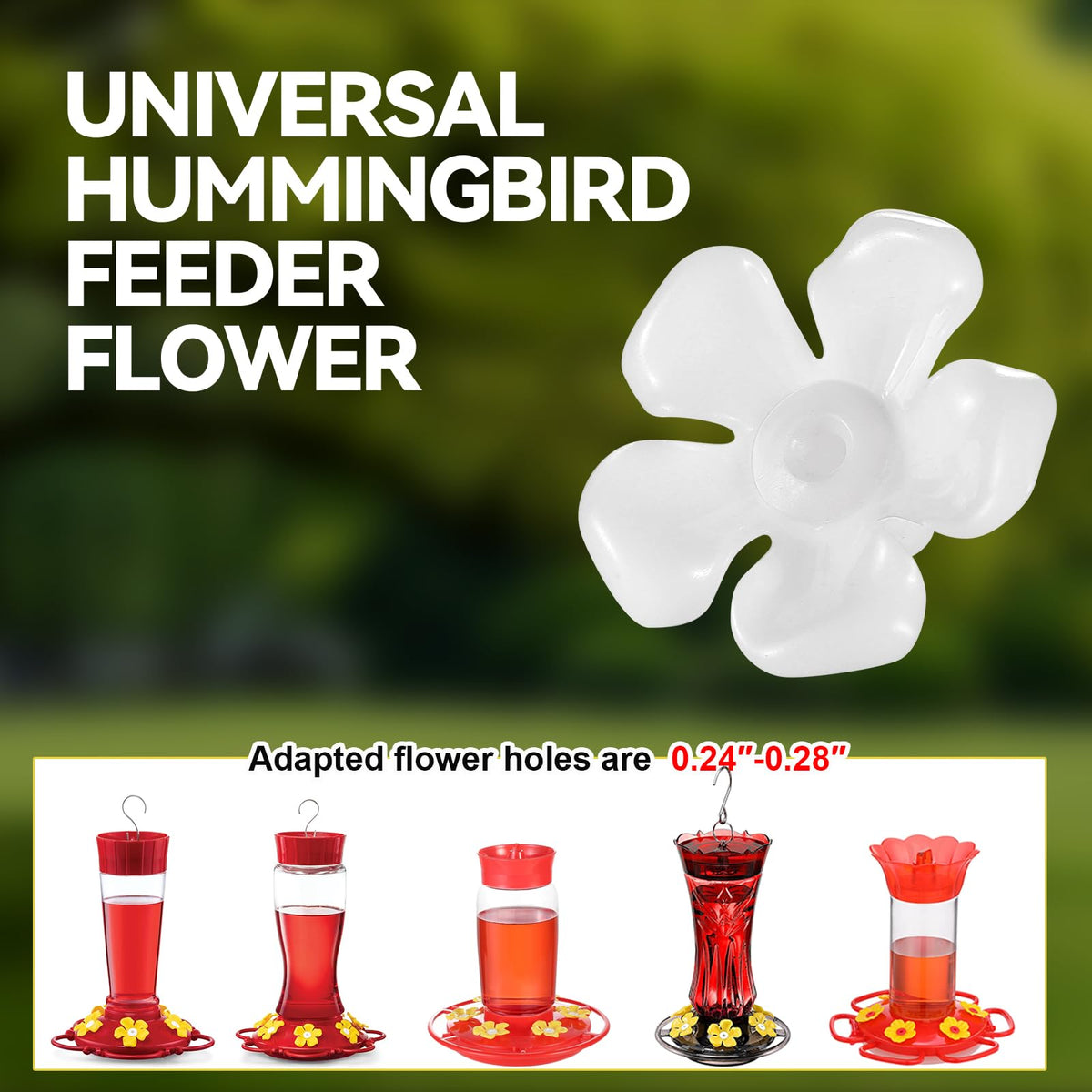 Thirty-pack replacement flowers for multiple feeders