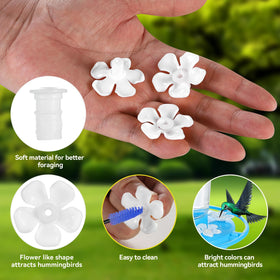 UV-resistant plastic blossoms endure sun and weather