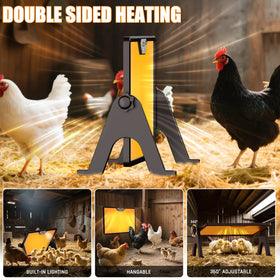 Zelvia 360-degree adjustable angle lets you direct warmth as chicks grow.