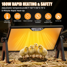 Zelvia chick heater remote control enables wireless temperature adjustments.