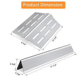 Zemibi flavorizer bars 5-pack side view, stainless steel replacement.