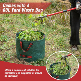 ZENHOSIT 60-liter garden bag collects weeds and debris for tidy cleanup