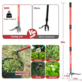 ZENHOSIT detachable stand-up weed puller for versatile garden weed removal