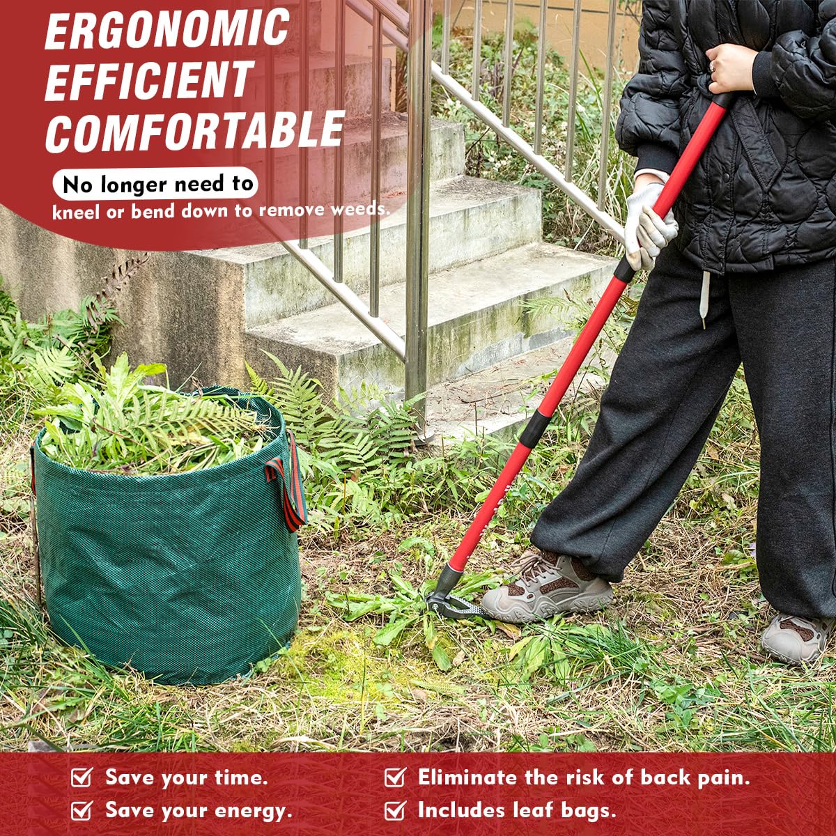 ZENHOSIT four-claw steel head pulls deep roots for lasting lawn weed control