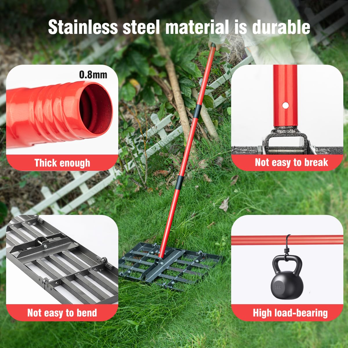 zenhosit golf field leveling rake for smooth turf maintenance
