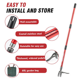 ZENHOSIT heavy-duty weed puller with widened foot pedal for maximum leverage