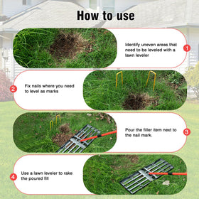 zenhosit yard leveling rake ideal for grass and soil projects